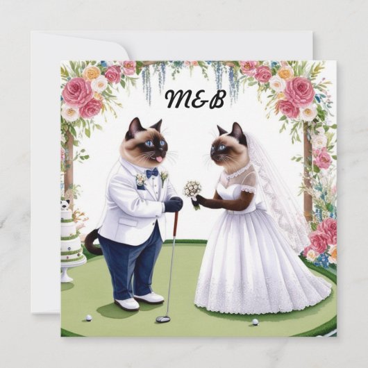 ゴルフ結婚ゴルファー用ゴルフのテーマ 招待状 (正面)
