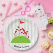 ゴルフ結婚フラッグゴルファーに多くの愛を持つゴルフ ペーパープレート (パーティー)