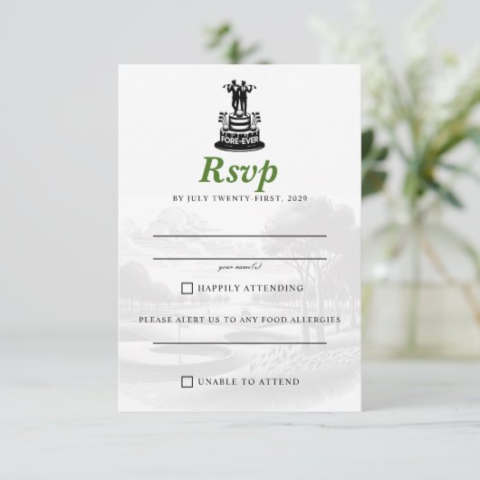 ゴルフ結婚場 出欠カード (スタンド正面)