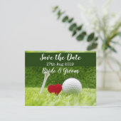 ゴルフ結婚式の日付を保存する 案内状 (スタンド正面)