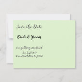 ゴルフ結婚式の日付を保存する 案内状 (裏面)