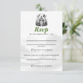 ゴルフ結婚花嫁 出欠カード (スタンド正面)