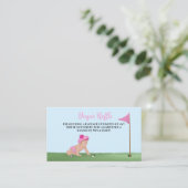 ゴルフ絵画のベビーガール甘いキャディ赤ちゃんシャワー エンクロージャーカード (スタンド正面)