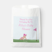 ゴルフ絵画のベビーガール甘いキャディ赤ちゃんシャワー フェイバーバッグ (正面)
