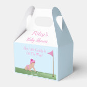 ゴルフ絵画のベビーガール甘いキャディ赤ちゃんシャワー フェイバーボックス (正面サイド)