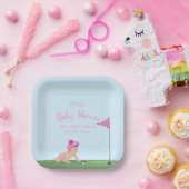 ゴルフ絵画のベビーガール甘いキャディ赤ちゃんシャワー ペーパープレート (パーティー)