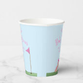 ゴルフ絵画のベビーガール甘いキャディ赤ちゃんシャワー 紙コップ (右)