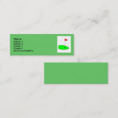 ゴルフ緑のプロフィールカード スキニー名刺 (正面/裏面)