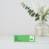ゴルフ緑のプロフィールカード スキニー名刺 (スタンド正面)