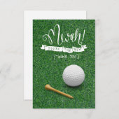 ゴルフ緑の感謝:フェアウェイ サンキューカード (正面/裏面)