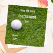 ゴルフ緑の草の上にゴルフボールと日付を保存