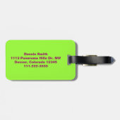 ゴルフ緑の"薄緑の"パーソナライズなバッグのラベル ラゲッジタグ (裏面横)