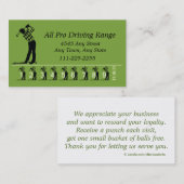 ゴルフ練習場 – お客様ロイヤリティパンチカード ロイヤリティカード (正面/裏面)