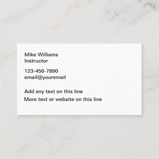 ゴルフ練習用インストラクター名刺 名刺 (裏面)