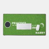 ゴルフ練習用パッティンググリーンカスタム デスクマット (キーボード&マウス)