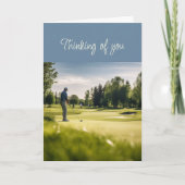 ゴルフ考えコースのゴルファーこんにちは カード (正面)