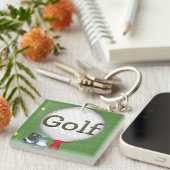 ゴルフ複合ボールカートのフラグ キーホルダー (正面右)