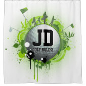 ゴルフ規則|のクールなスポーツのギフト シャワーカーテン (正面)