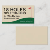 ゴルフ訓練およびインストラクター 名刺 (正面/裏面)