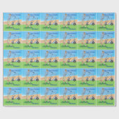 ゴルフ誕生日のパーソナライズなギフト ラッピングペーパー (フラット)