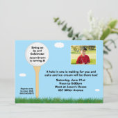 ゴルフ誕生日のパーティの招待状 招待状 (スタンド正面)