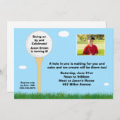 ゴルフ誕生日のパーティの招待状 招待状 (正面/裏面)