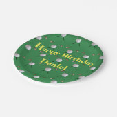 ゴルフ誕生日の紙皿(カスタマイズ可能な) ペーパープレート (アングル)