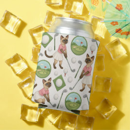 ゴルフ誕生日をテーマにした猫好き 缶クーラー