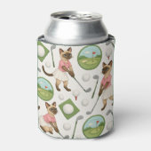 ゴルフ誕生日をテーマにした猫好き 缶クーラー (缶正面)