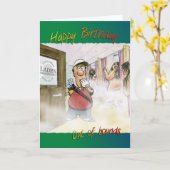 ゴルフ誕生日カード カード (黄色い花)