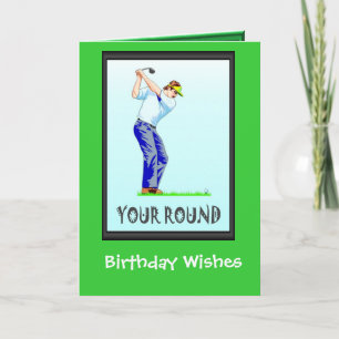 ゴルフ誕生日カード,ティーオフ カード