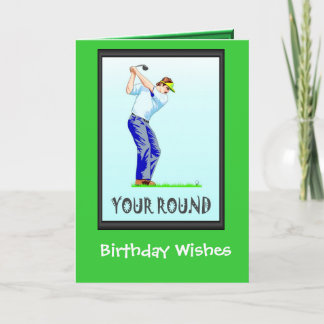 ゴルフ誕生日カード,ティーオフ カード