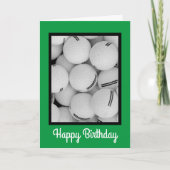 ゴルフ誕生日カード、5" x 7"折り畳み誕生日カード カード (正面)