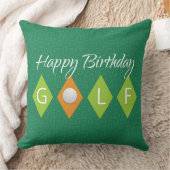 ゴルフ誕生日グリーンダイヤモンドシェイプ クッション (ブランケット)