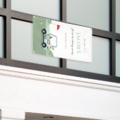 ゴルフ誕生日パルティーウェルカムバナー 横断幕 (ビルの外側)