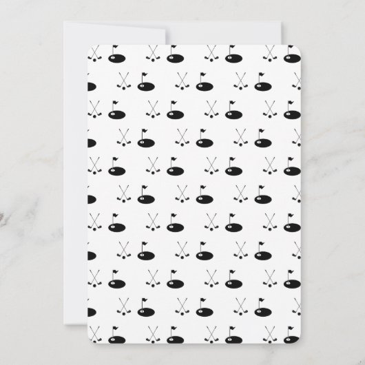 ゴルフ誕生日パルティーパーティの招待状 招待状 (裏面)