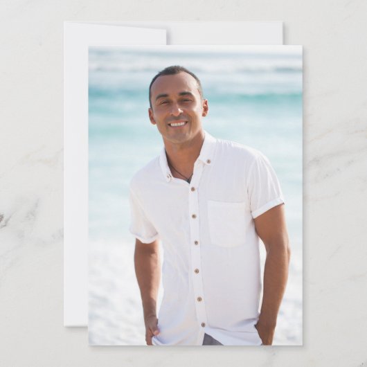 ゴルフ誕生日パルティーパーティー写真 招待状 (裏面)