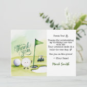 ゴルフ誕生日パルティーパーティー サンキューカード (スタンド正面)