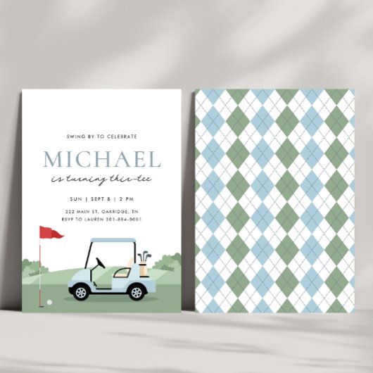 ゴルフ誕生日パルティー招待状 招待状