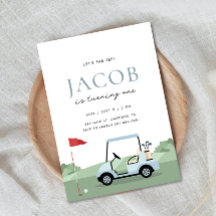 ゴルフ誕生日パルティー招待状