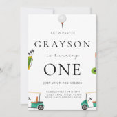 ゴルフ誕生日パルティー招待状 招待状 (正面)