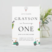 ゴルフ誕生日パルティー招待状 招待状 (スタンド正面)