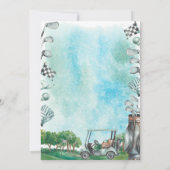 ゴルフ誕生日パルティー | 18穴スコアカードスコアカード 招待状 (裏面)