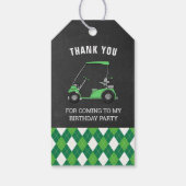 ゴルフ誕生日パーティーのお気に入り ギフトタグ (裏面)