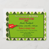 ゴルフ誕生日パーティーの招待状 – PAR-TEE 招待状 (裏面)