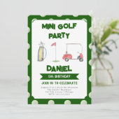 ゴルフ誕生日パーティーの招待Any Age 招待状 (スタンド正面)