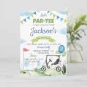 ゴルフ誕生日パーティーの招待Any Age 招待状 (スタンド正面)