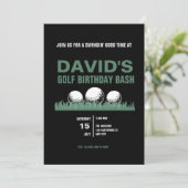 ゴルフ誕生日パーティーへの招待 招待状 (スタンド正面)