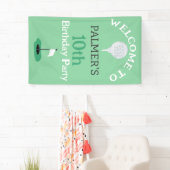 ゴルフ誕生日パーティーへようこそ 横断幕 (インサイチュ)