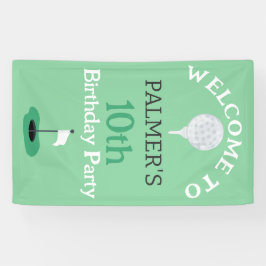 ゴルフ誕生日パーティーへようこそ 横断幕